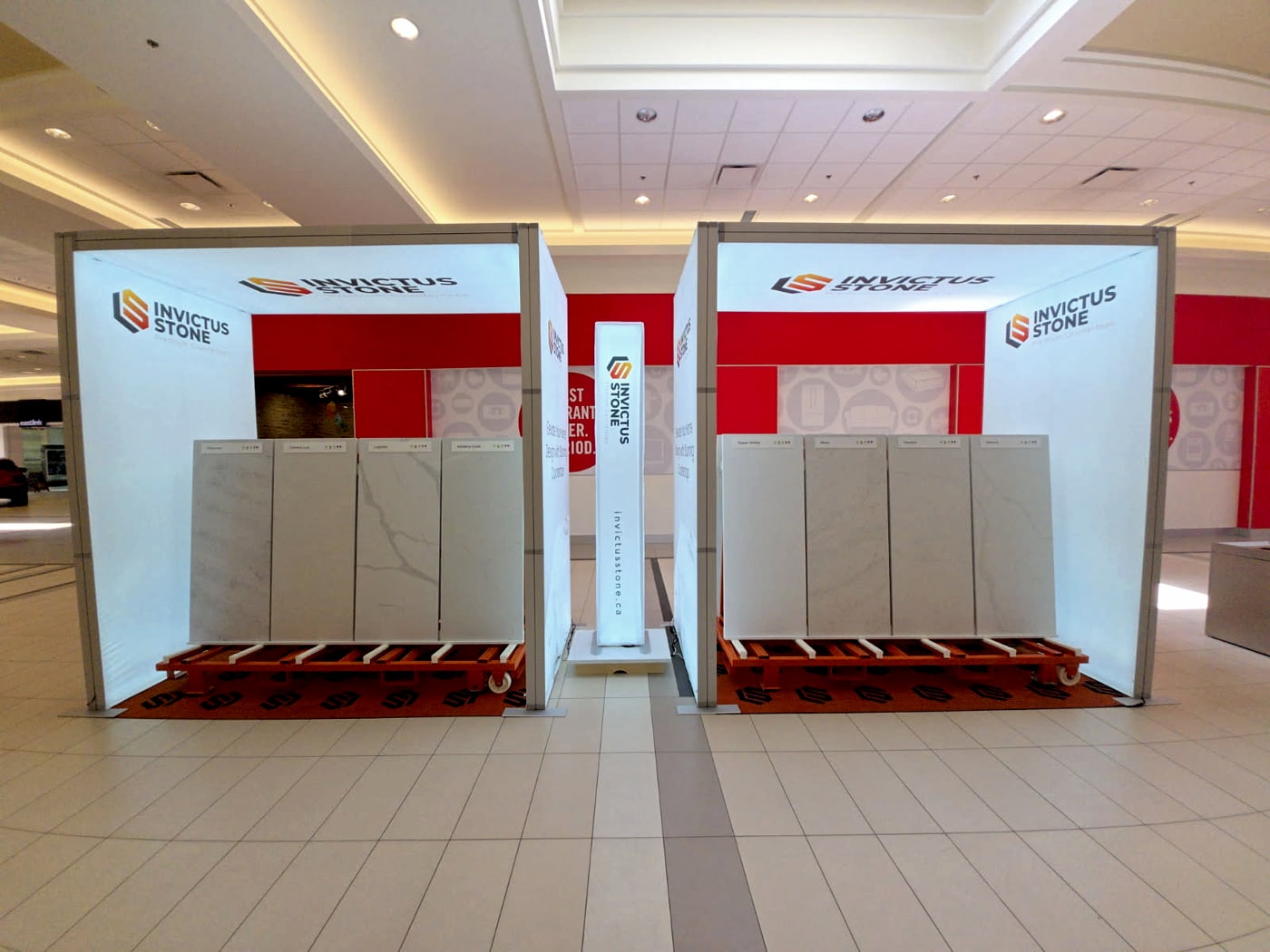 Invictus Stone display at Regent Mall, Fredericton
