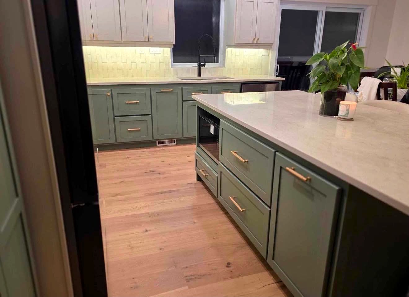 Quartz kitchen countertop installation — New Brunswick
